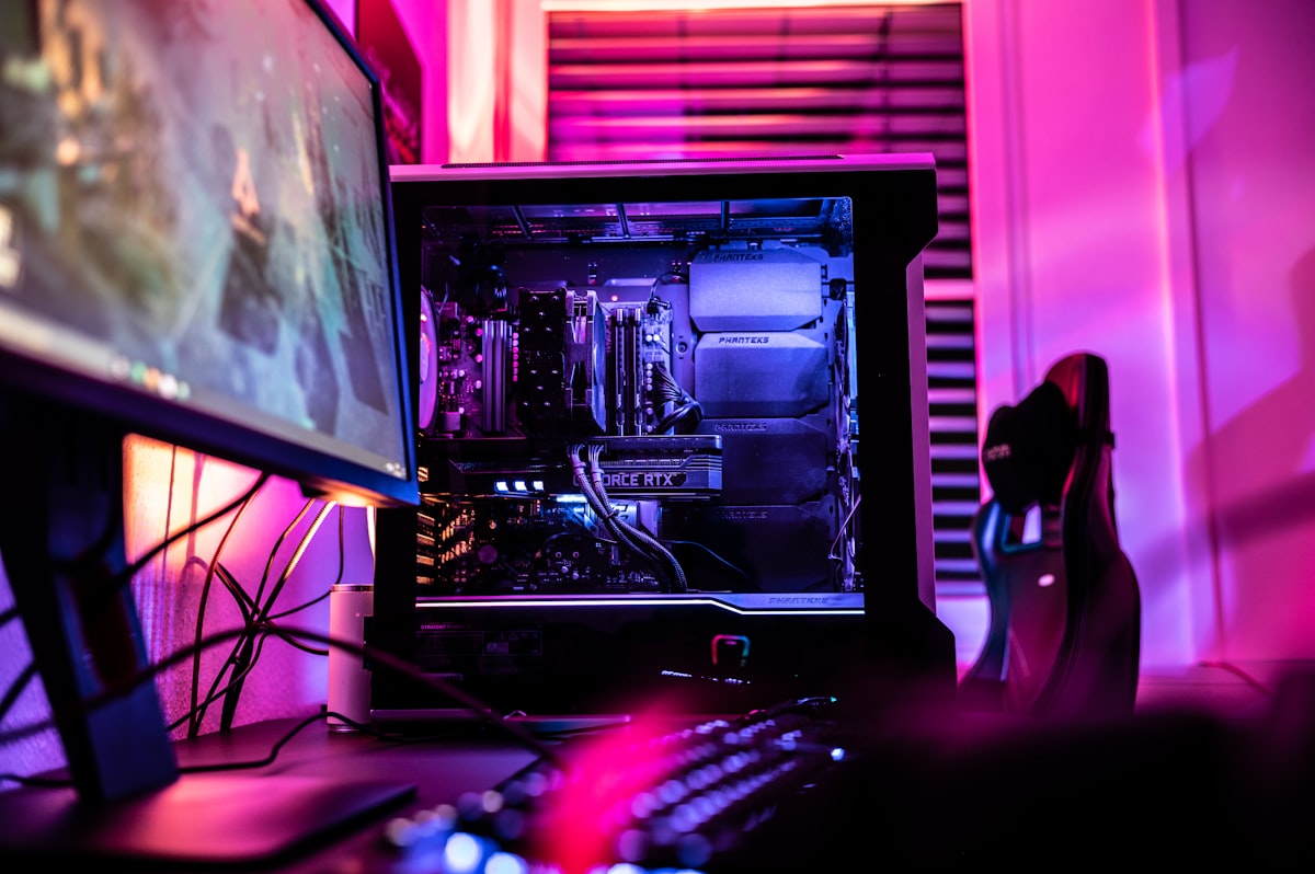 Network and hardware stack inside a modern gaming center setup
